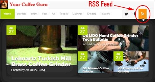 Look for an RSS feed section.