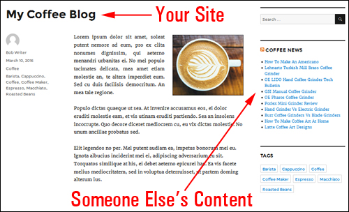 Syndicating Content Benefits Someone Else's Website And Yours!
