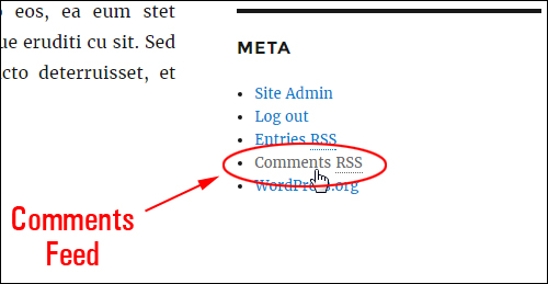 WordPress Comments Feed