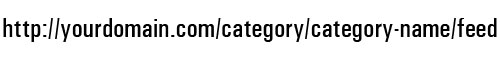WordPress category feed format
