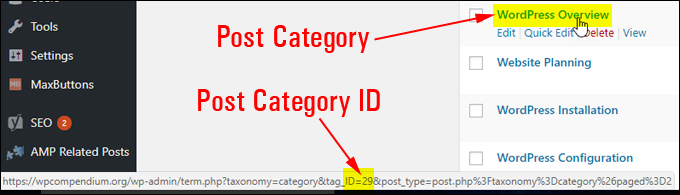 Post Category ID