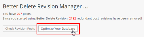 Better Delete Revision - Optimize your site's database