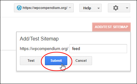 Submit your WordPress RSS feed