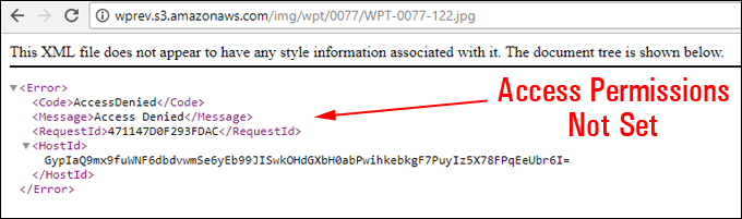 Error - Access permissions not set