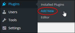 Plugins Menu - Add New