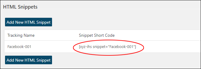 Snippet Shortcode