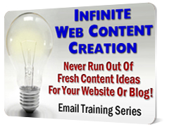 Infinite Web Content Creation Email Training Series