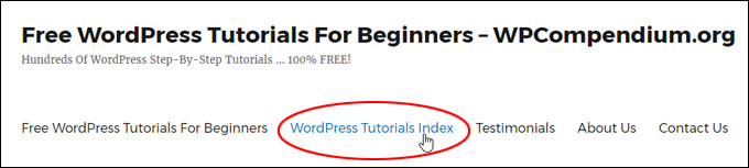 WordPress Tutorials Index