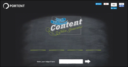 Portent's Content Idea Generator