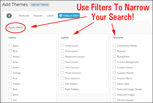 Use WP Theme Filters