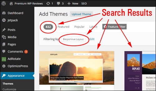 Use WordPress Theme Feature Filters