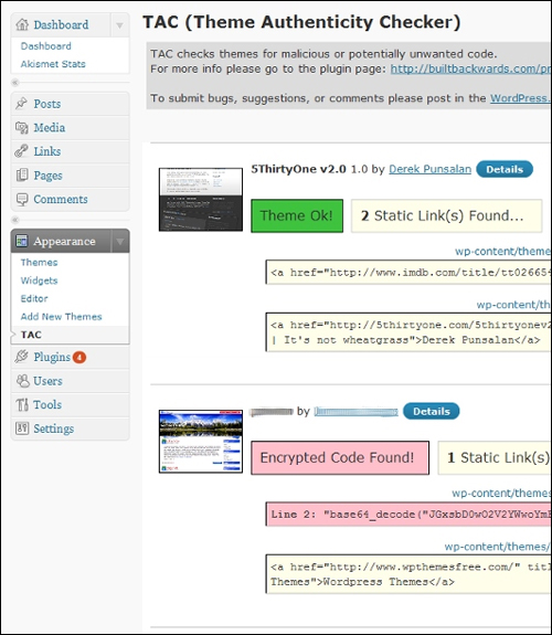 Theme Authenticity Checker (TAC)