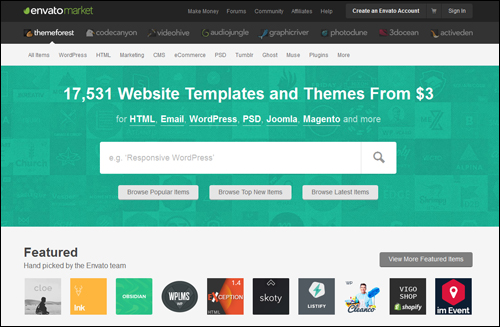 ThemeForest - directory of WordPress themes