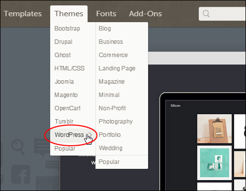 Creative Market WordPress themes directory