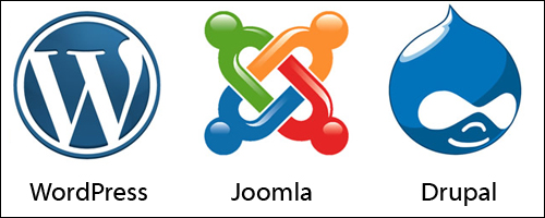 CMS Platforms include WordPress, Joomla and Drupal