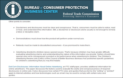 It's important to structure your disclaimers and disclosures correctly to avoid running foul of laws and regulations