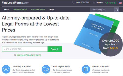 FindLegalForms.com - Attorney-prepared legal forms