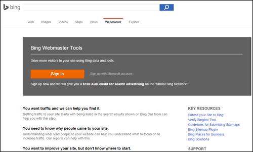 Drive more traffic with Bing Webmaster Tools