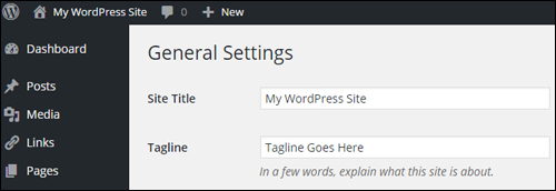 Settings Menu - General Settings