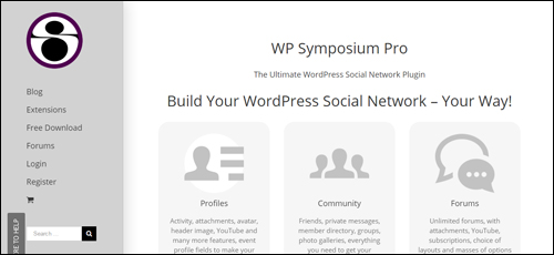 WP Symposium WordPress social network plugin