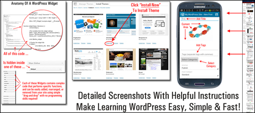 Detailed tutorials with helpful instructions make learning WordPress easy, simple and fast!