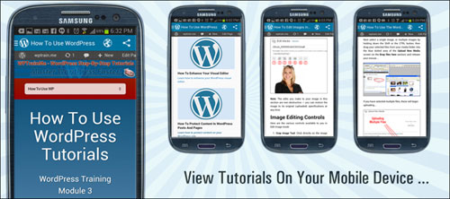 Access tutorials on all mobile devices