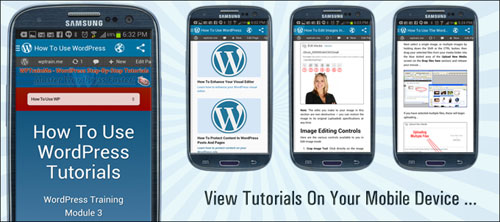 Access tutorials on any mobile device