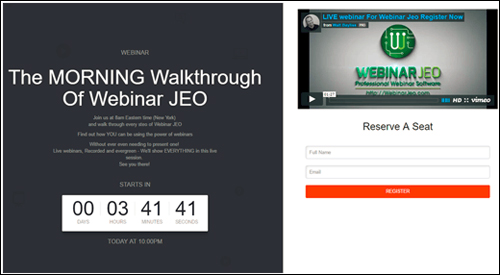 Improve webinar conversions with countdown timers