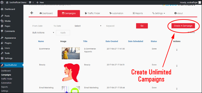 Create unlimited campaigns