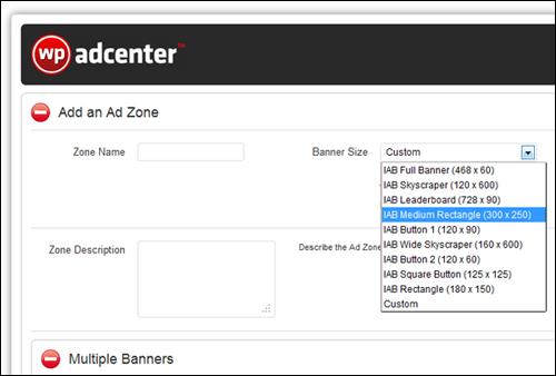 WP AdCenter settings