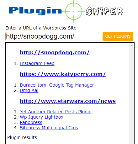 Research what plugins WordPress sites are using online