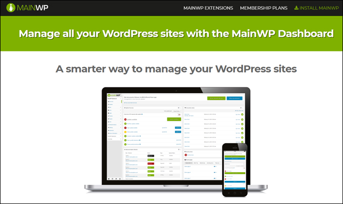 MainWP - Manage multiple WordPress sites