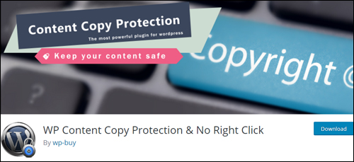 WP Content Copy Protection & No Right Click