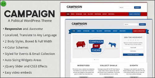 Campaign Theme For WordPress