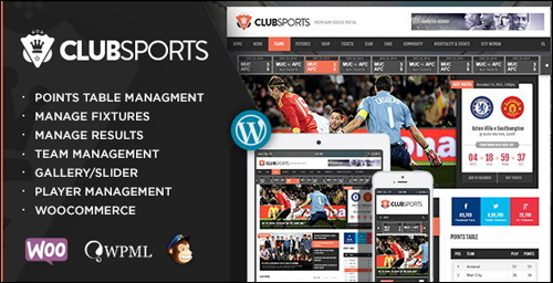 Club Sports Theme For WordPress