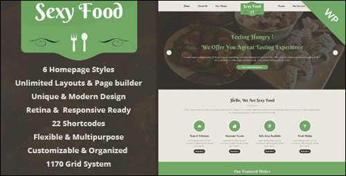 WordPress Theme - Sexy Food