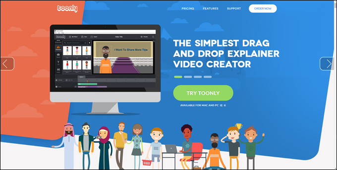 Toonly - a simple drag and drop explainer video creator