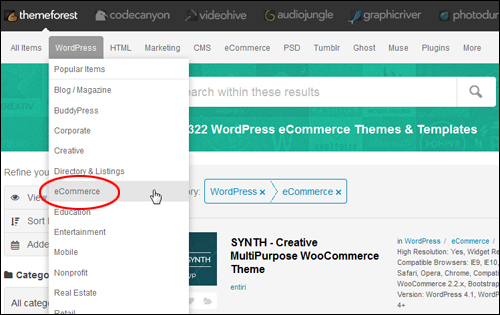 ThemeForest Premium eCommerce WordPress Themes