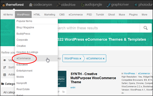 ThemeForest e-Commerce Themes