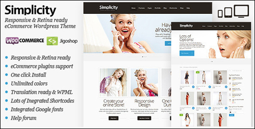 Simplicity e-Commerce WP Theme