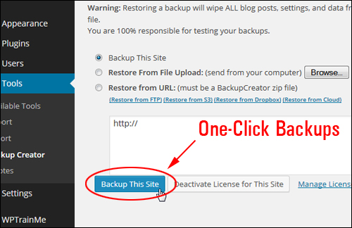 Backup Creator - Back Up, Duplicate & Protect Your WP Websites