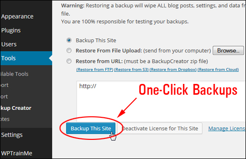 Backup Creator - Back Up, Duplicate & Protect Your WordPress Websites