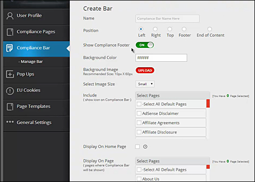 Compliance Bar Plugin - WordPress Plugin For Legal Website Compliance