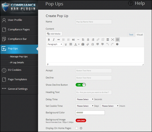 Compliance Bar Plugin - WordPress Website Compliance Plugin