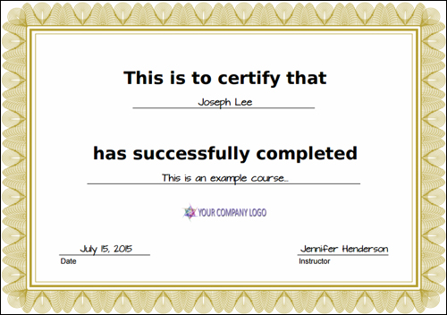 Certificates