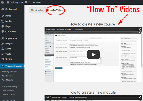 WP Courseware Documentation - How-To Video Tutorials