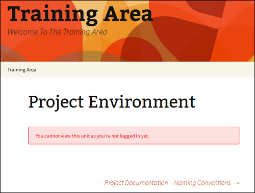 Users must log in and have permission to view your training content