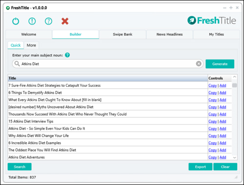 FreshTitle - Instant Title Builder