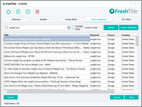 FreshTitle - News Headlines Tool