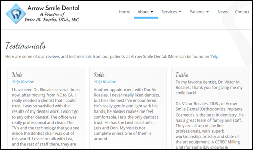 Add a page to your site with testimonials from past clients and case studies